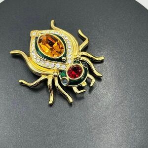 Kenneth Jay Lane KJL Vintage Spider Beetle Book Piece Rare Collectible Brooch